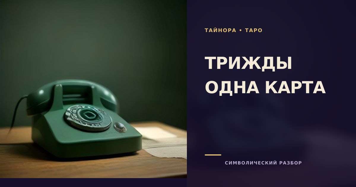 Одна и та же карта Таро лежит на тёмном фиолетовом бархате трижды подряд, рядом свеча, астролябия и серебряные монеты