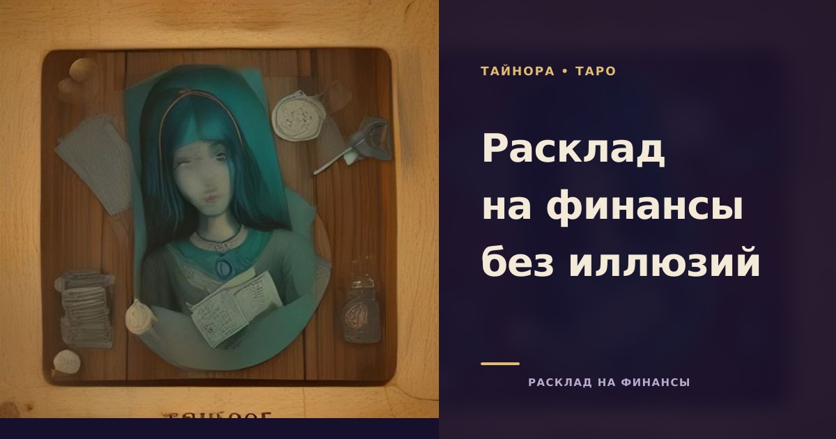 Карты Таро, разложенные веером на столе рядом с монетами и блокнотом