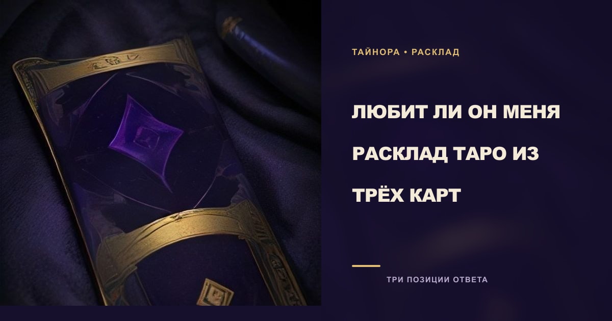 Карты Таро рубашкой вверх на фиолетовой ночной ткани с тёмным полированным обсидианом