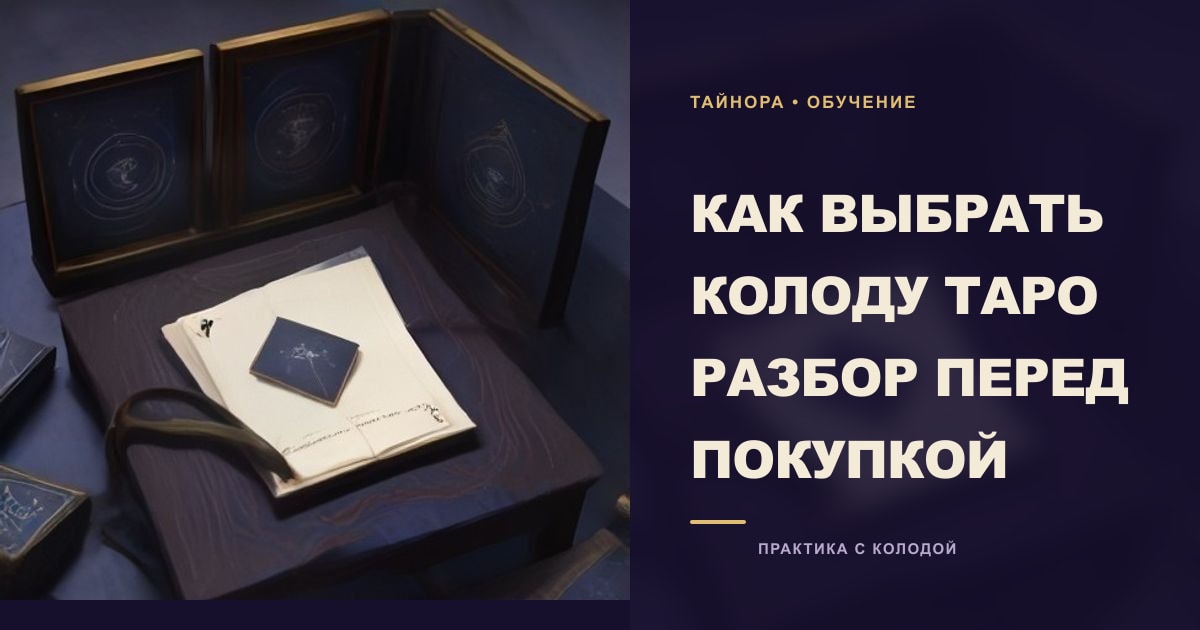 Учебная композиция с картами Таро и свечой со складками синего шёлка