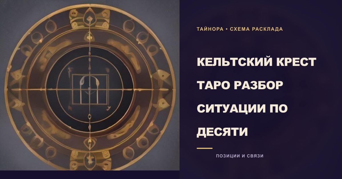 Карты Таро рубашкой вверх, разложенные по схеме с круглым латунным астролябием