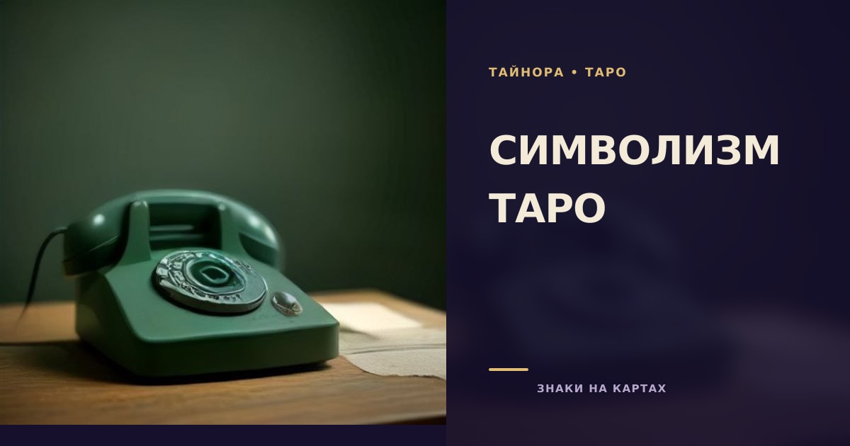 Гравированная карта Таро окружена символическими предметами: меч, кубок, монета, свеча, лавровая ветвь