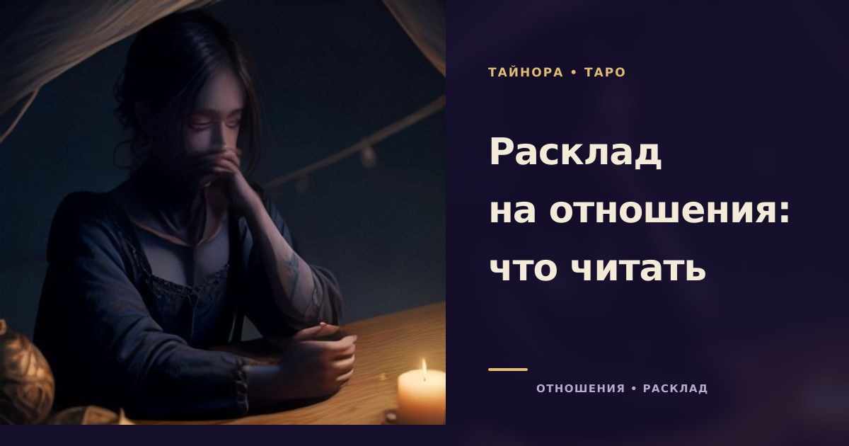 Расклад Таро на отношения: несколько карт, разложенных по кругу, с подписями позиций на светлом столе